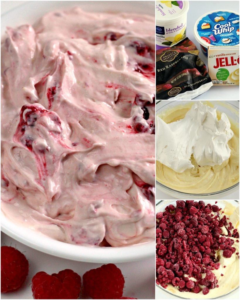 Step by step instructions and photos on how to make Raspberry Vanilla Jello Salad