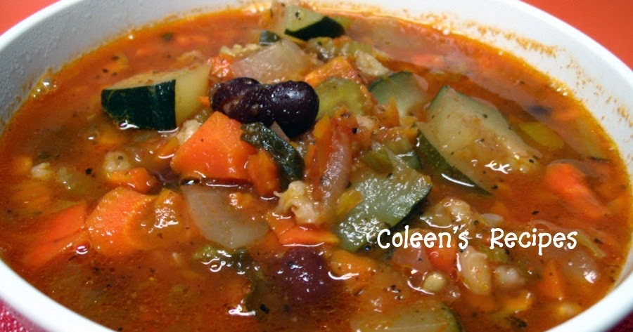 Coleen's Recipes: EASY TOMATO VEGGIE SOUP