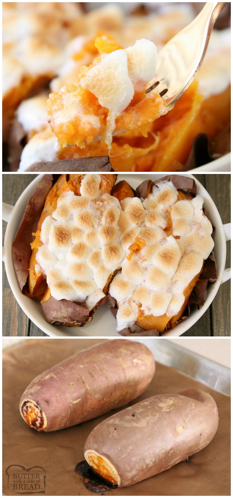 Baked Sweet Potato using the easiest method ever! Super simple, tried and true way that shows just how easy it is to bake a sweet potato. #sweetpotatoes #sweetpotato #baking #food #recipe