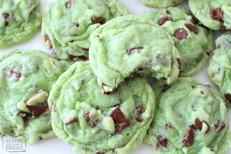 MINT CHOCOLATE CHIP COOKIES - Butter with a Side of Bread