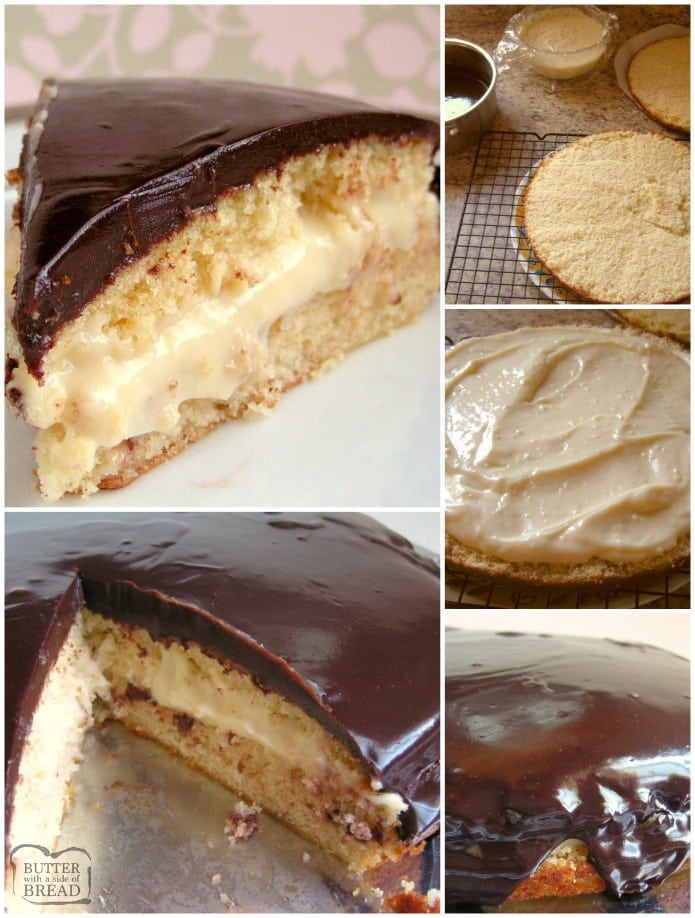 Boston Cream Pie made from scratch in your own kitchen! Step by step instructions on how to make vanilla custard, easy single layer cake and smooth, rich chocolate ganache for this classic Boston Cream Pie recipe. Layer it all together and you've got a show stopping dessert that tastes incredible.