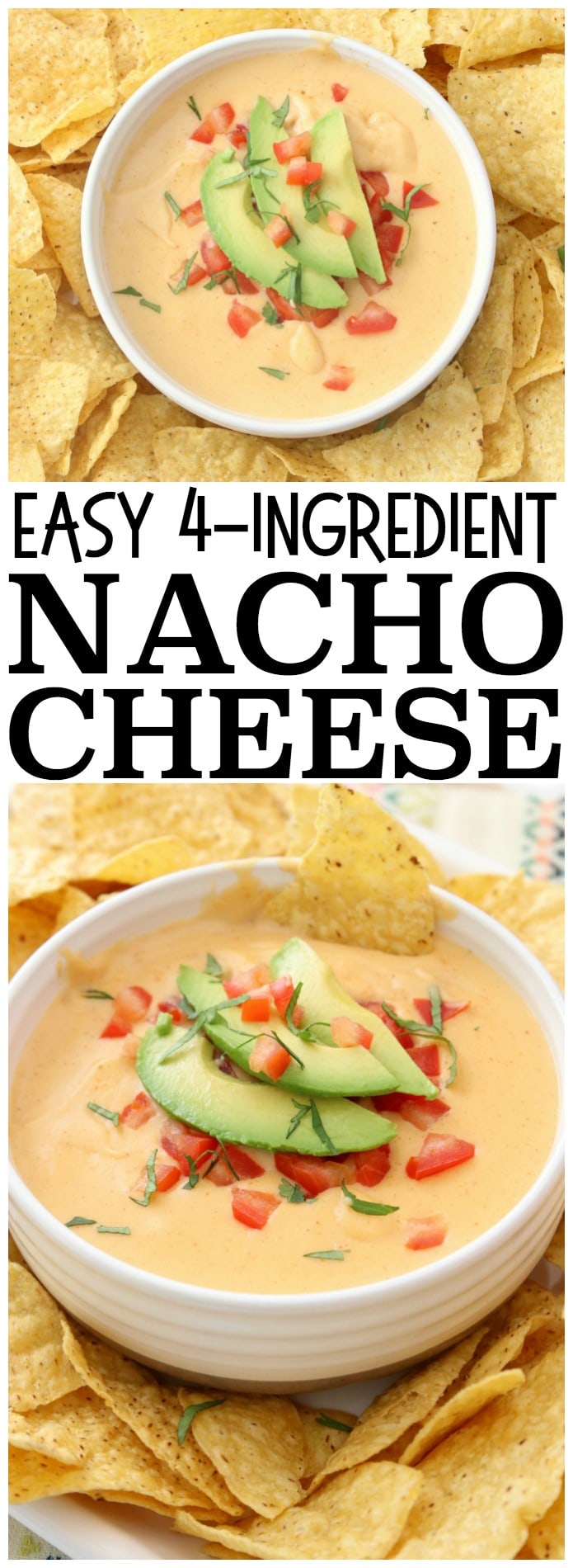 Easy Nacho Cheese sauce recipe with only 4 ingredients and is made in minutes! Smooth, creamy with great nacho cheese flavor, this recipe is perfect for parties, busy weeknight dinners and game day food! Best #Nacho #Cheese #recipe ever from Butter With A Side of Bread #appetizer #food #nachos #homemade