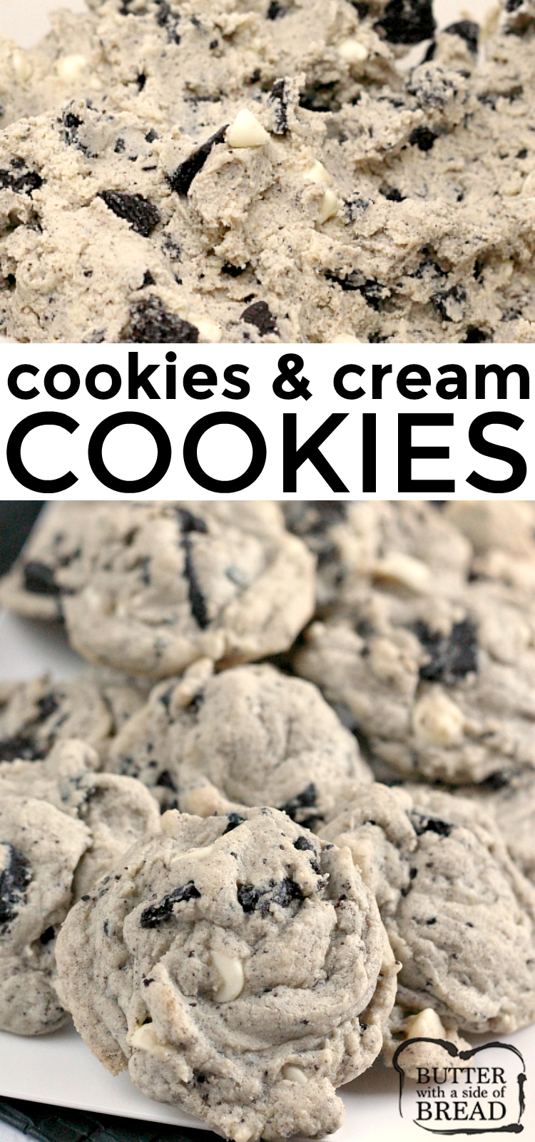 Cookies & Cream Cookies are made with Oreo pudding, white chocolate chips and chunks of Oreo cookies. This delicious cookie recipe yields perfectly soft and chewy cookies every time! 