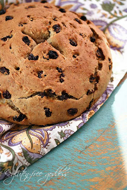 Gluten free Spotted Dog soda bread is an Irish classic with a twist