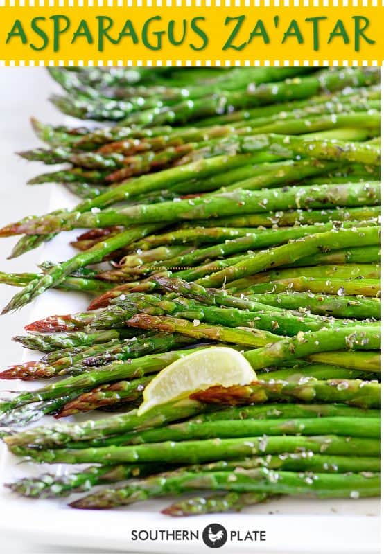 Asparagus Za'atar-Seasoned with a uniquely earthy herb blend and roasted to perfection, Asparagus Za'atar is the perfect spring side dish!