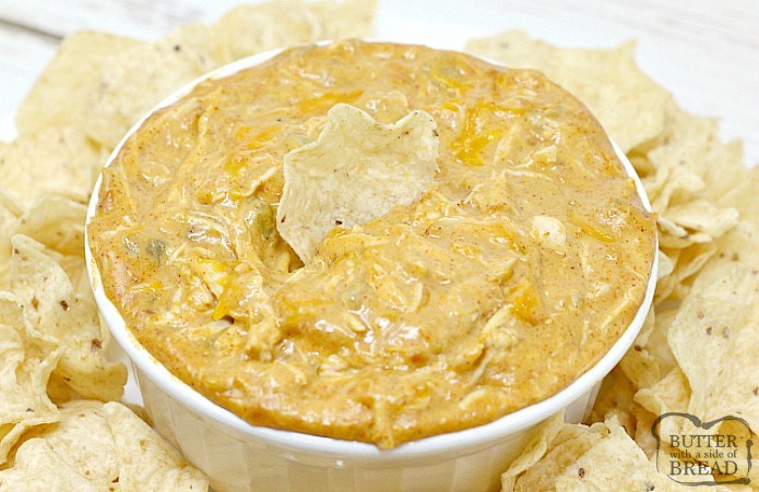 CHEESY CHICKEN ENCHILADA DIP - Butter with a Side of Bread