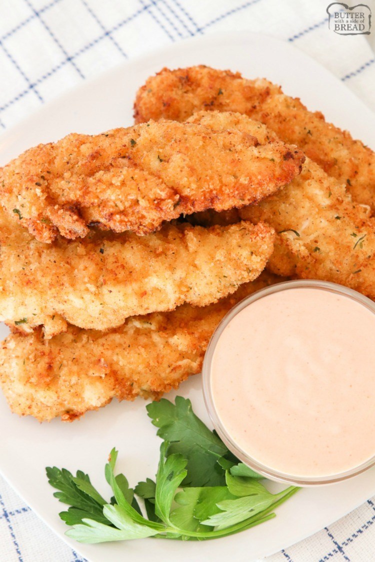 BEST CHICKEN STRIPS RECIPE - Butter with a Side of Bread
