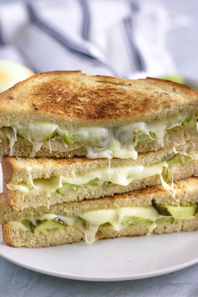 Dill Pickle and Vidalia Onion Grilled Cheese Sandwich