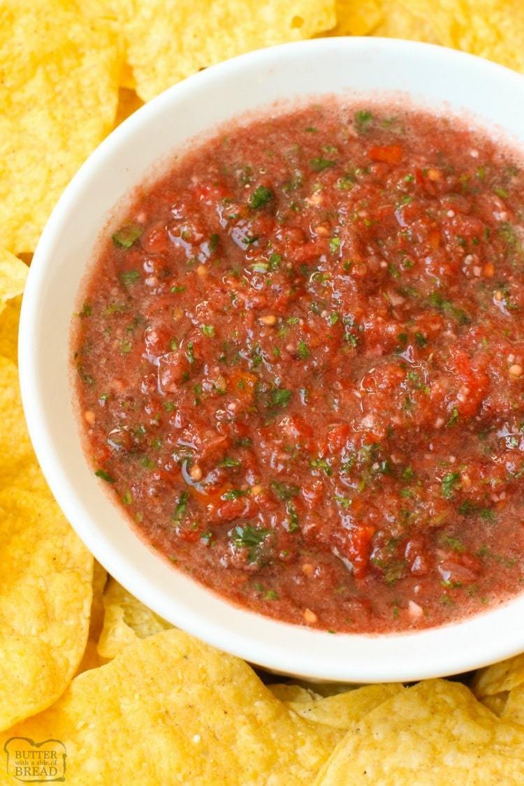 EASY BLENDER SALSA - Butter with a Side of Bread