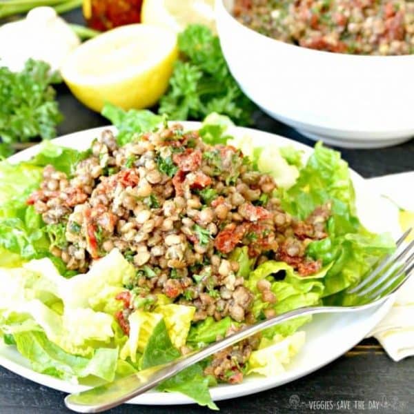 Cold Lentil Salad with Sun-Dried Tomatoes