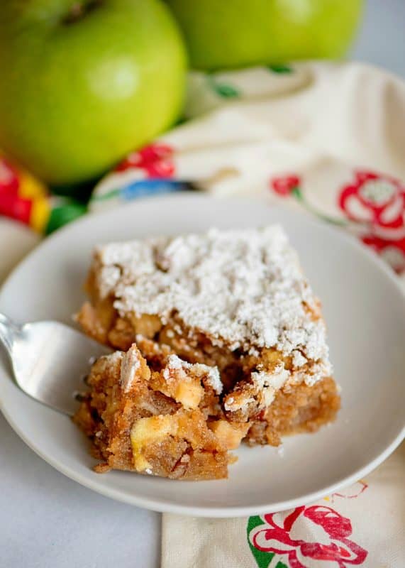 Taking a bit of Apple Orchard Snack Cake