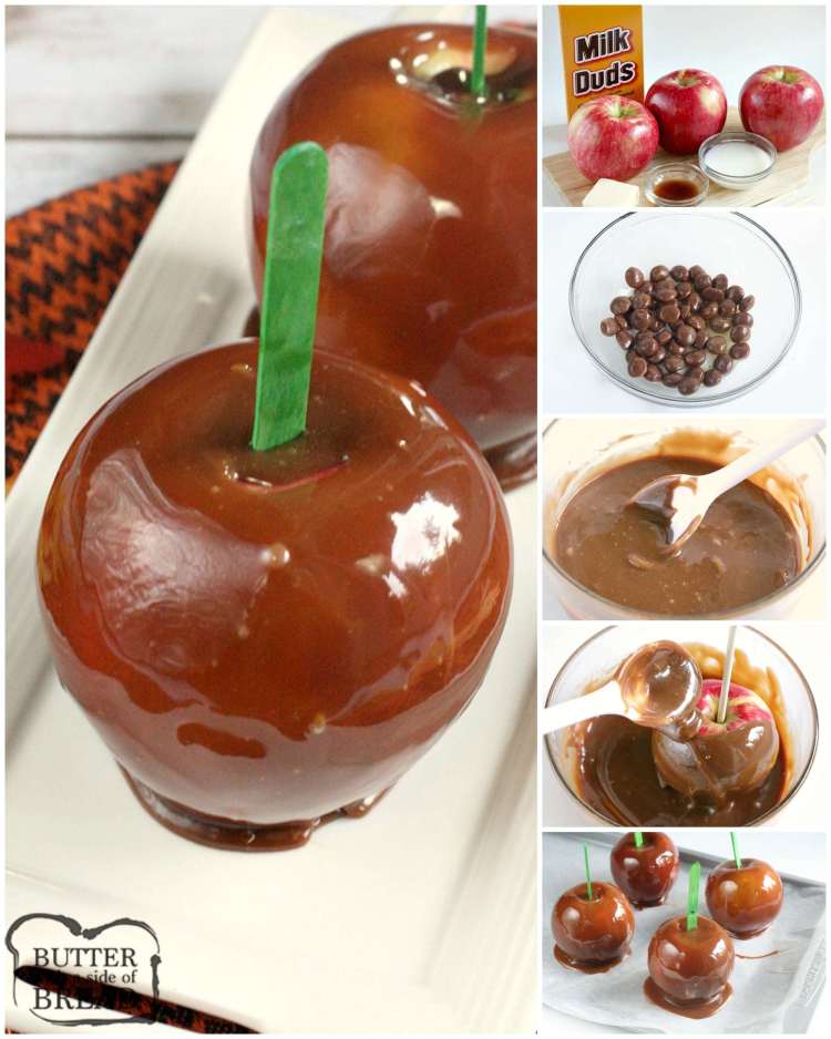 Step by step instructions on how to make caramel apples