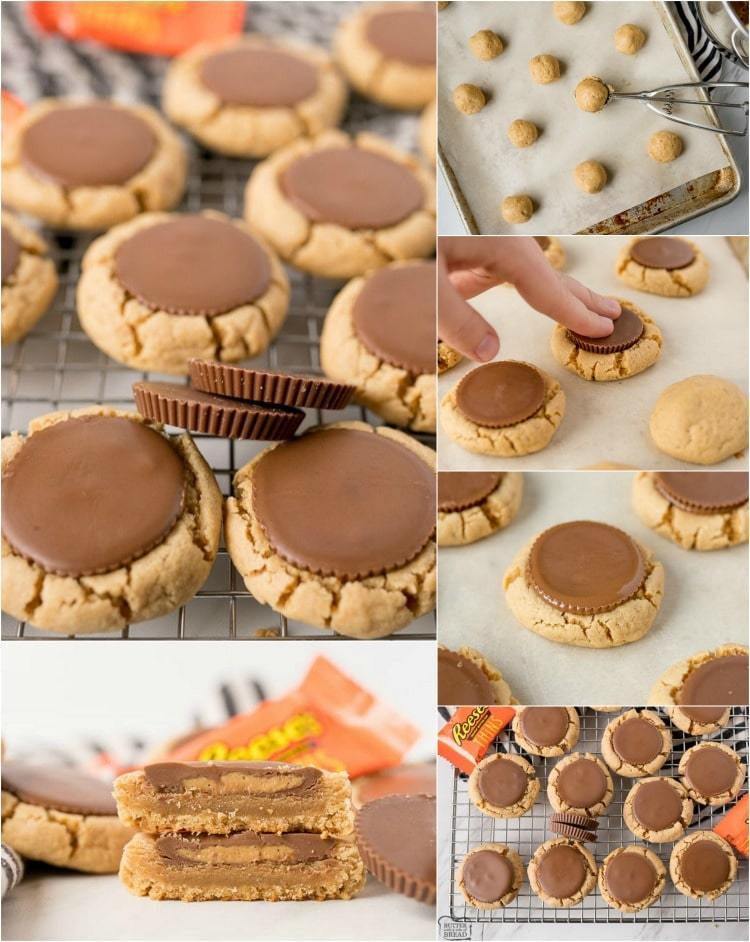 Reese's Peanut Butter Cup Cookies are a mega soft and chewy peanut butter cookie, baked and then topped with a Peanut Butter Cup straight out of the oven! Perfect peanut butter cookie  for all Peanut Butter and Chocolate lovers!