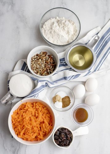 Ingredients for Carrot Cake Loaf