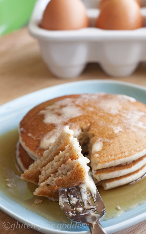 Tender and fluffy gluten-free pancakes...
