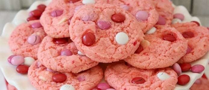 STRAWBERRY CAKE MIX COOKIES - Butter with a Side of Bread