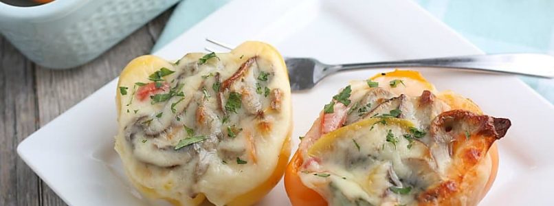 Keto Cheesesteak Stuffed Peppers | Gluten Free + Low Carb