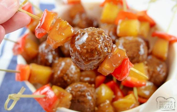 Teriyaki Meatballs recipe with pineapple that is easy to make and is so flavorful! Served as an easy dinner or appetizer, pineapple teriyaki meatballs are a crowd pleaser every time!