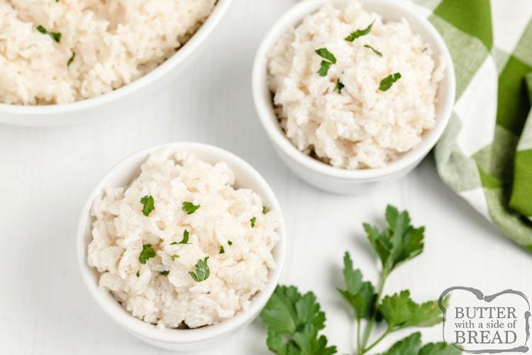 Rice made with coconut milk