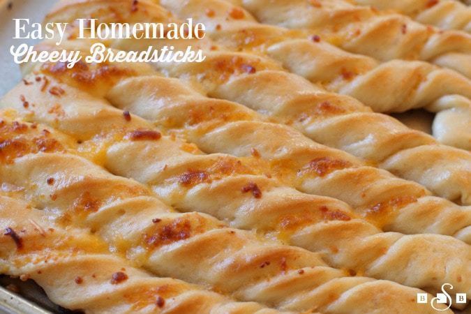 Easy Homemade Cheesy Breadsticks - Butter With A Side of Bread
