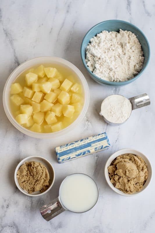 ingredients for pineapple cobbler