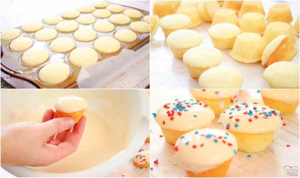 How to make Easy Vanilla Patriotic Cake Bites