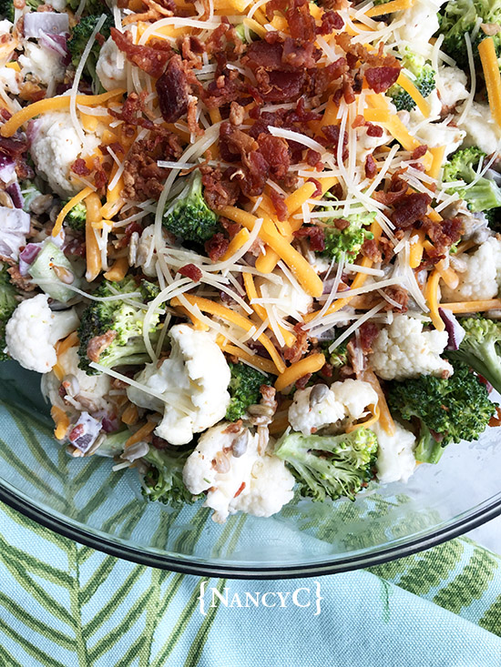 broccoli salad with bacon and cheese