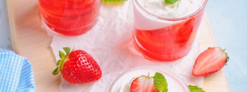 STRAWBERRY JELLO PARFAITS - Butter with a Side of Bread