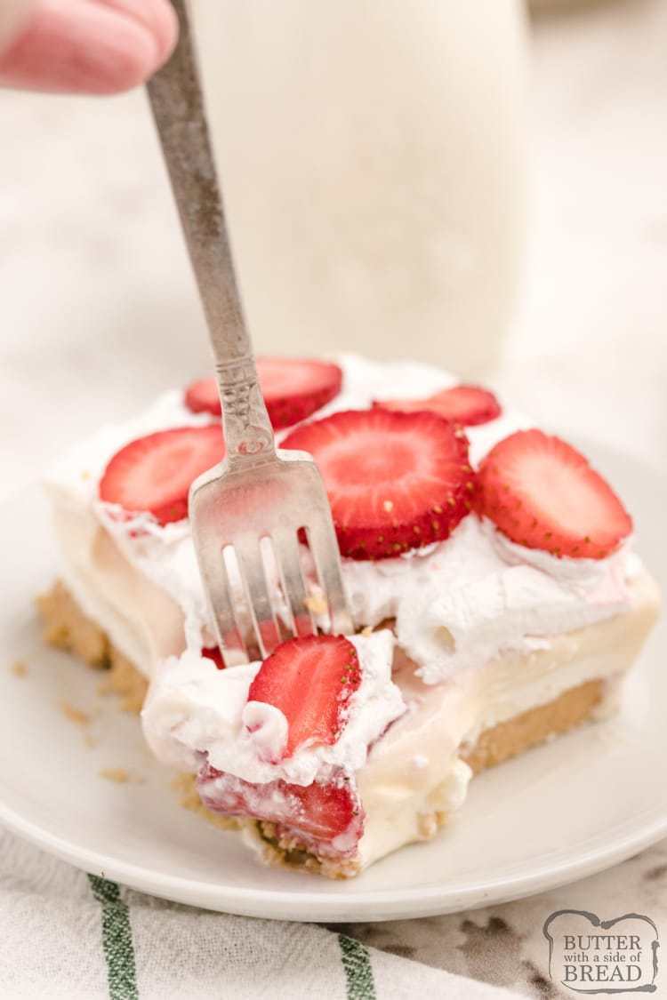 No bake strawberry cheesecake lush recipe