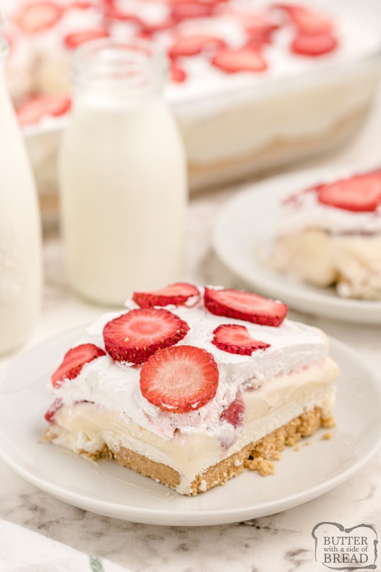 No bake strawberry layered dessert recipe