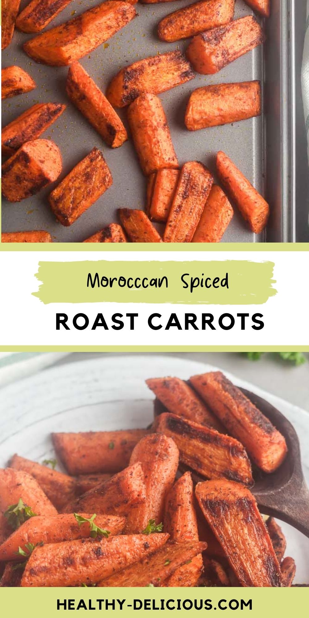 Simply the BEST roast carrots recipe. These tender and flavorful carrots are perfectly seasoned with an earthy mixture of Moroccan spices. Make them in the oven or the air fryer for a quick and easy side dish. Who said veggies have to be boring? via @HealthyDelish