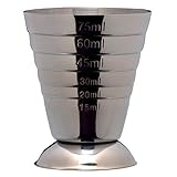 Piazza - Stainless Steel Cocktail Measuring Cup, Professional Dispenser for Bar Equipment, Barman Jigger |  Capacity 75ml