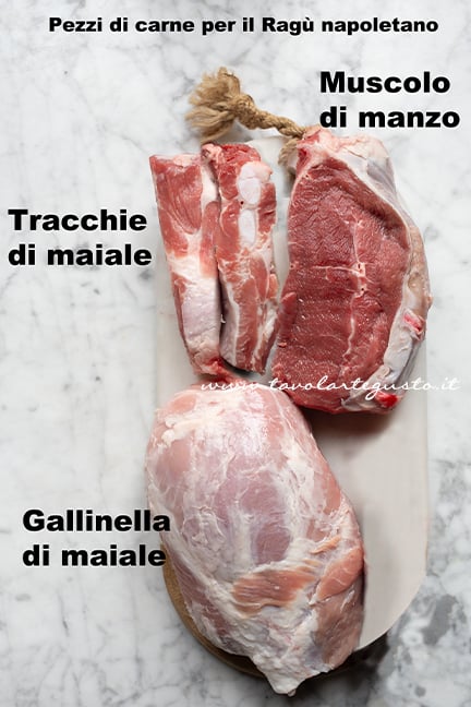 pieces of meat to use for Neapolitan ragu - Recipe by Tavolartegusto