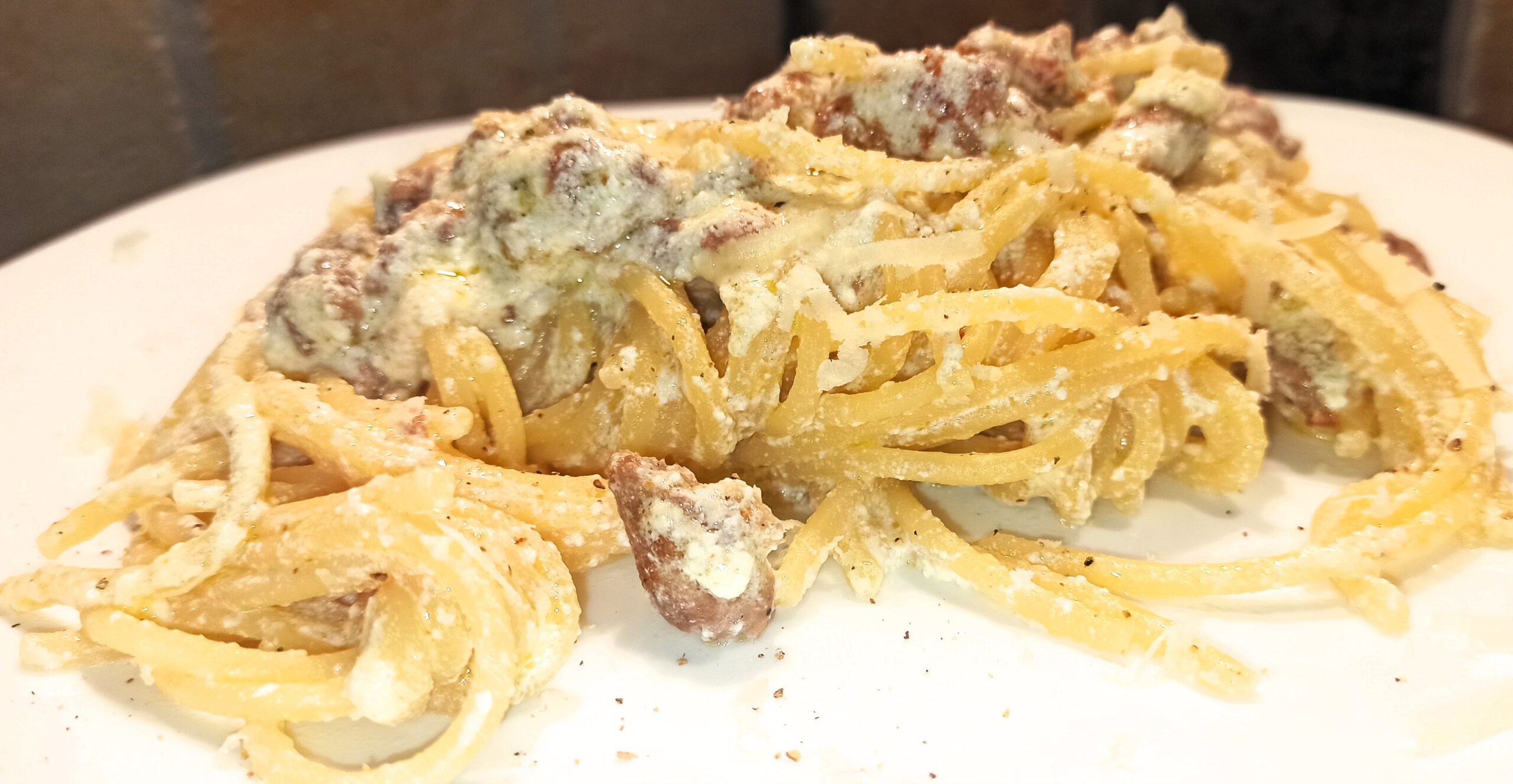 spaghetti ricotta and sausage