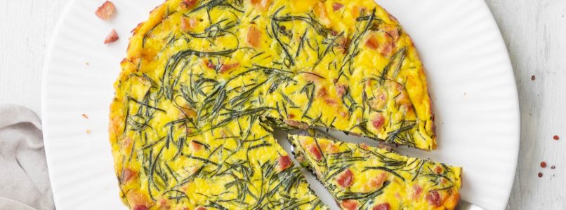 Agretti omelette with a smoky note