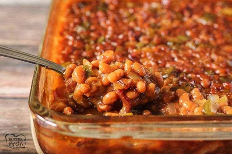 BAKED BEANS WITH BACON - Butter with a Side of Bread