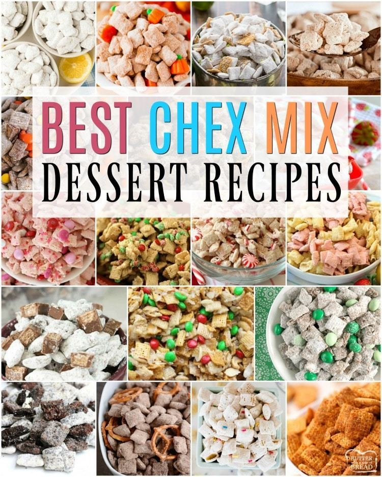 Chex Mix Dessert Recipes for everyone to enjoy! This compilation of our favorite Chex Mix Dessert Recipes from Lemon Muddy Buddies to Easy Peppermint Chex Mix is sure to be just what you're wanting for summer fun or holiday parties!