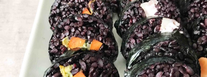 Black Rice Vegetarian Sushi — The Skinny Fork