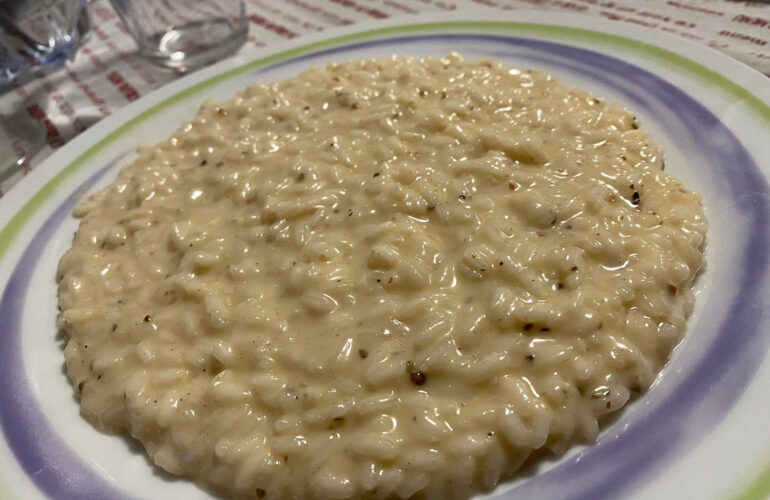 cheese and pepper risotto