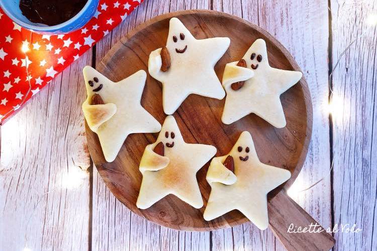 Christmas star cookies with almond