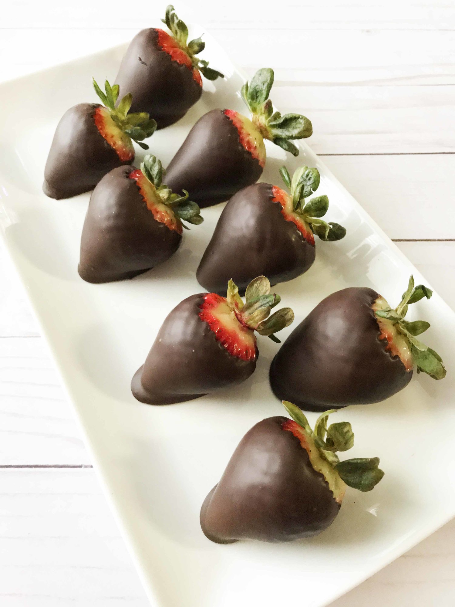 Dark Chocolate Covered Rosé Soaked Strawberries — The Skinny Fork