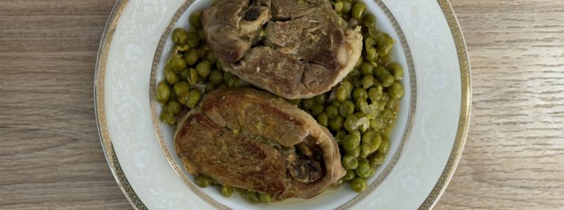 the Easter recipe for lamb with peas