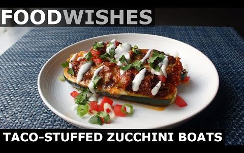 Food Wishes Video Recipes: Taco-Stuffed Zucchini Boats