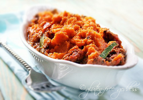 Sweet potato topped shepherds pie is gluten free and delicious