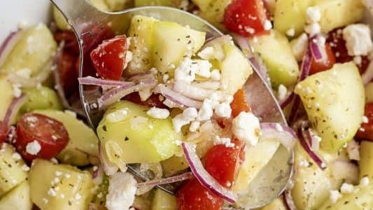 Greek Cucumber Salad- Healthy and Guilt Free!