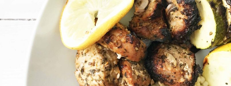 Greek Pork Kabobs — The Skinny Fork
