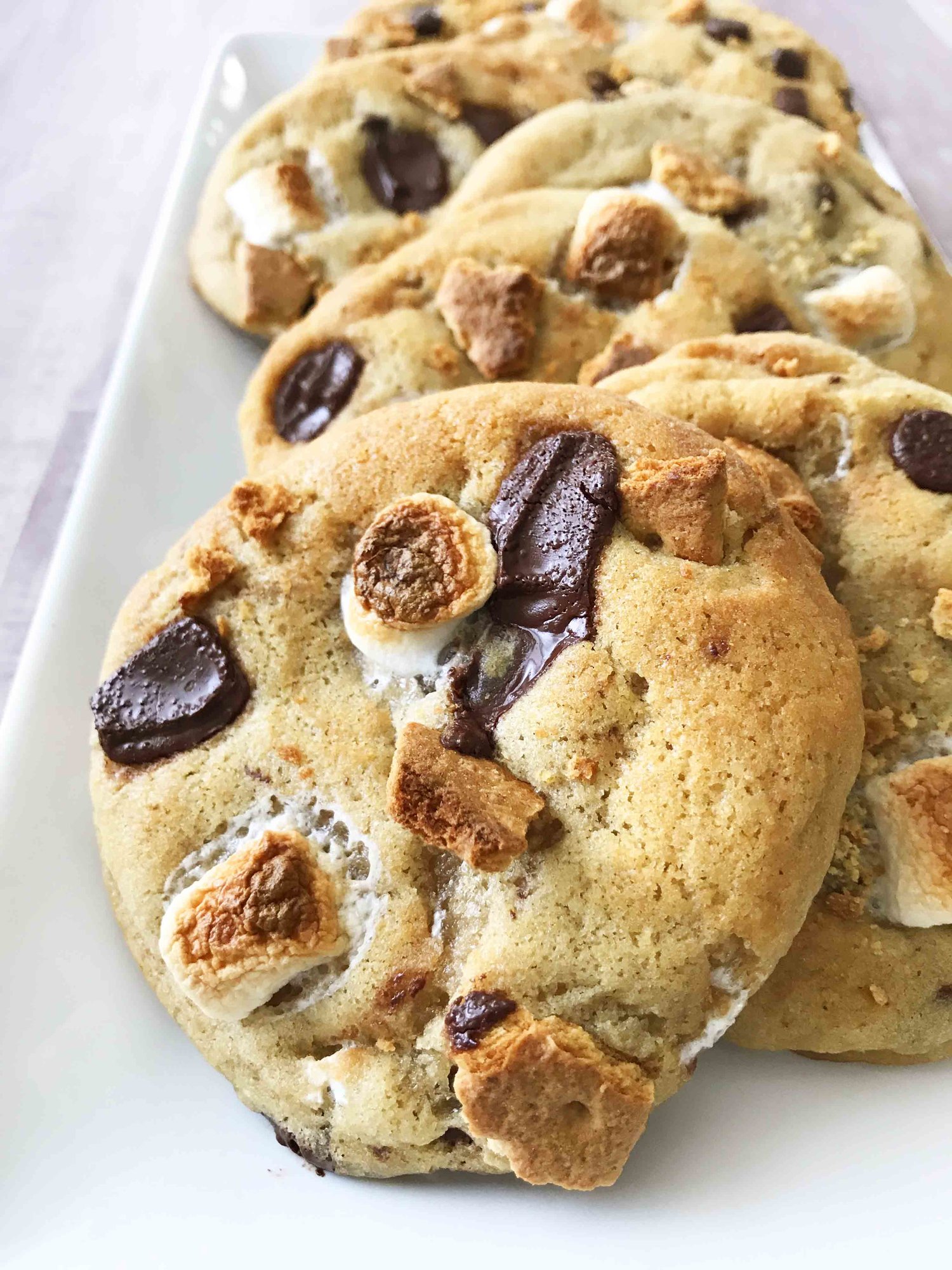 Lightened-Up S'more Chocolate Chip Cookies — The Skinny Fork