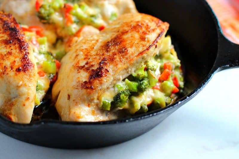 Low Carb Broccoli Cheese Stuffed Chicken