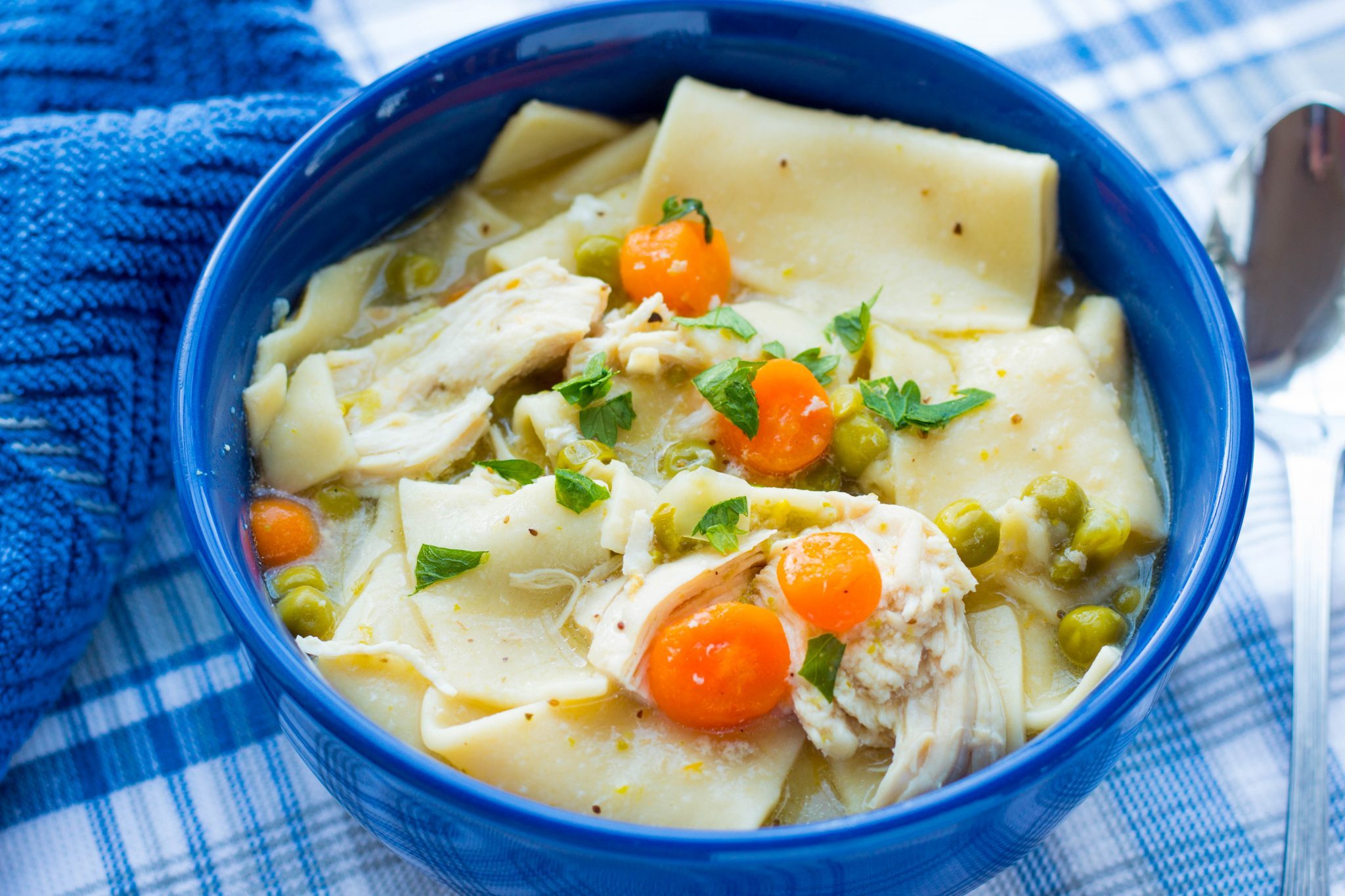 Make a hearty meal fast with this Instant Pot Chicken Pot Pie Soup in 10 Min! recipe! It's perfect for colds and easy-to-make!