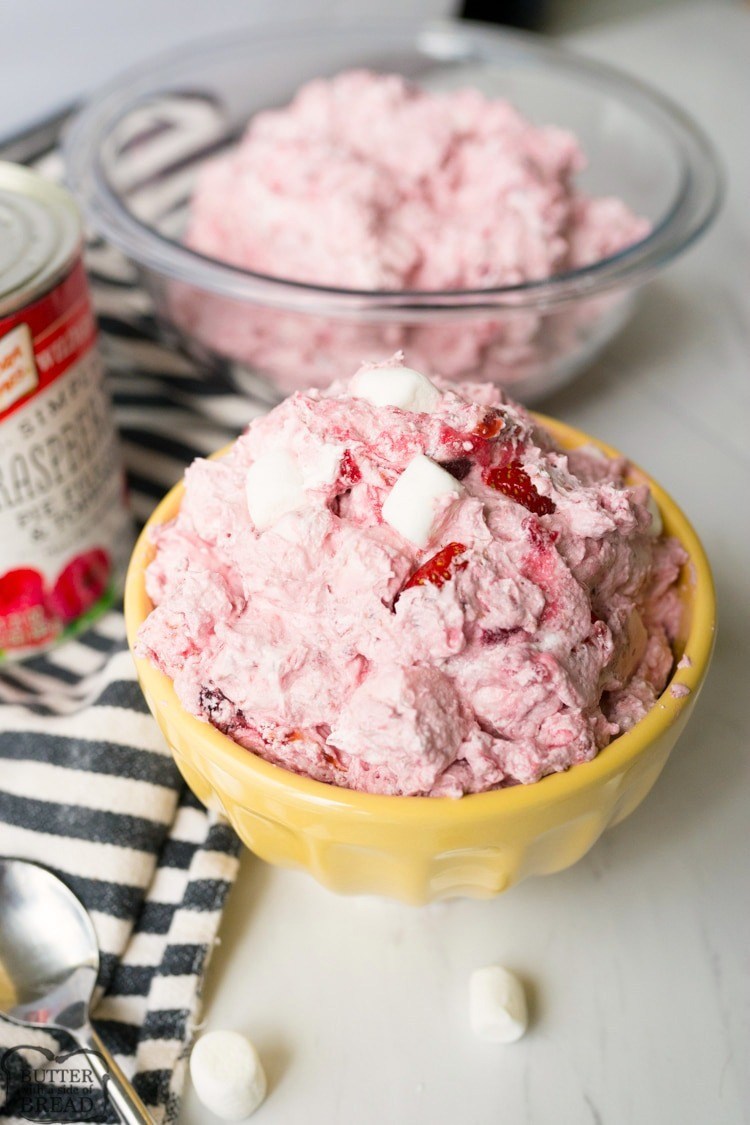 RASPBERRY AMBROSIA SALAD - Butter with a Side of Bread